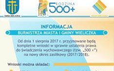 Nowy okres zasiłkowy 2017/2018 w ramach świadczenia wychowawczego 500+