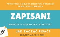 Zapisani – warsztaty pisania dla młodzieży