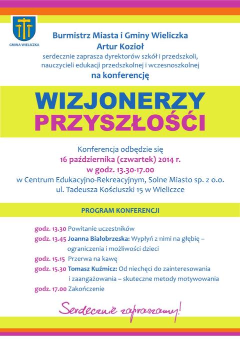 Zapraszamy na konferencję "Wizjonerzy przyszłości"