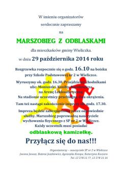 Zapraszamy na Marszobieg z Odblaskami