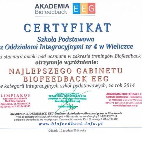 „Czwórka” ma kolejny Certyfikat