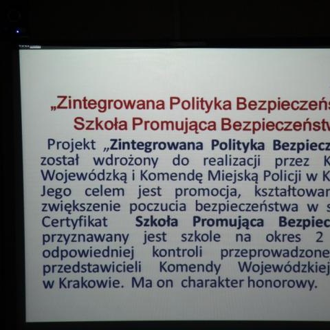 Spotkanie Partnerów w ramach projektu Zintegrowanej Polityki Bezpieczeństwa w Szkole Podstawowej nr 2 w Wieliczce