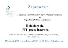 E-deklaracje. PIT - przez internet.