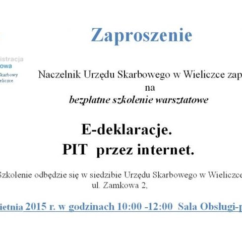 E-deklaracje. PIT - przez internet.