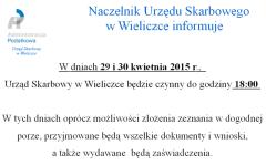 Dłuższe godziny pracy Urzędu Skarbowego w Wieliczce