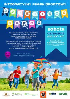 VI INTEGRACYJNY PIKNIK SPORTOWY „DZIECIĘCE HARCE 2015”.