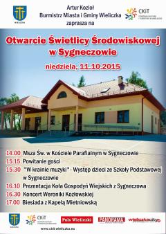 OTWARCIE ŚWIETLICY ŚRODOWISKOWEJ W SYGNECZOWIE