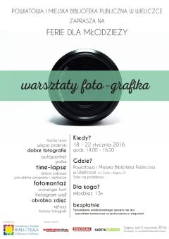 Fotografia, grafika, filmy - ruszyły zapisy na ferie dla młodzieży!
