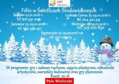 FERIE W ŚWIETLICACH ŚRODOWISKOWYCH