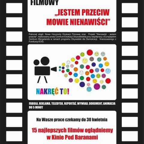 Małopolski Konkurs Filmowy „Jestem Przeciw Mowie Nienawiści”