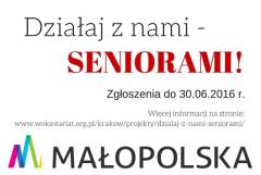 “Działaj z nami - seniorami!” - zaproszenie do konkursu dla osób 60+ z naszego województwa
