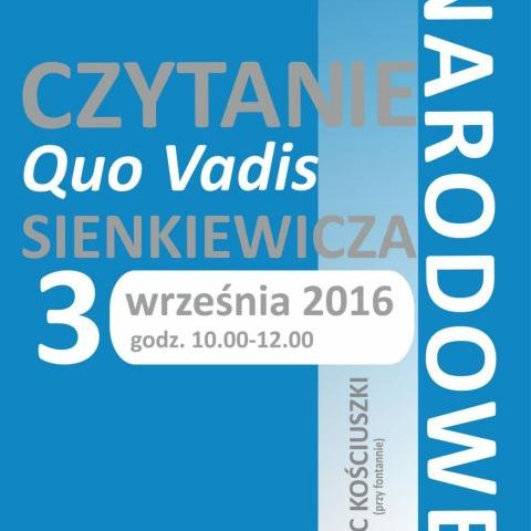 Narodowe Czytanie „Quo Vadis” Henryka Sienkiewicza