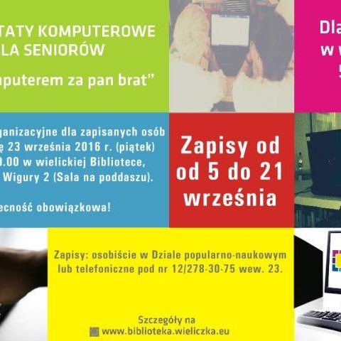 XV edycja warsztatów komputerowych dla Seniorów – zapraszamy!
