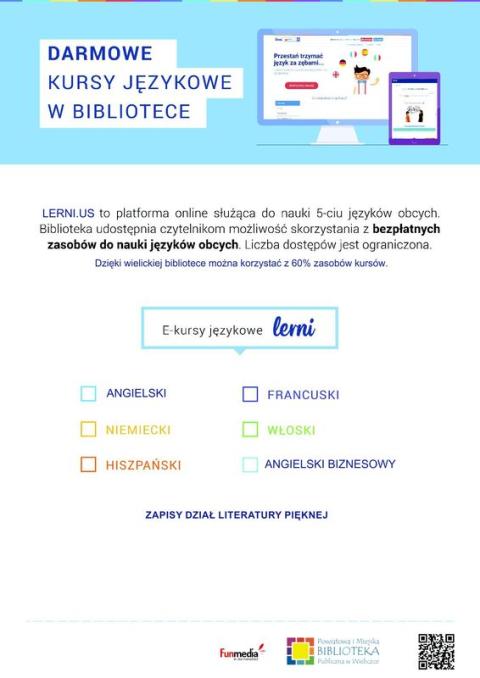 Obierz kurs na języki obce. Przyjdź do biblioteki!
