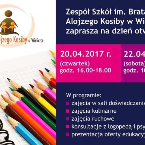 Dzień Otwarty w Zespole Szkół im. Brata Alojzego Kosiby w Wieliczce