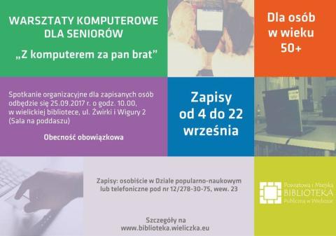 Warsztaty komputerowe dla seniorów „Z komputerem za pan brat”