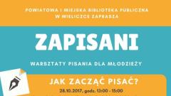 Zapisani – warsztaty pisania dla młodzieży