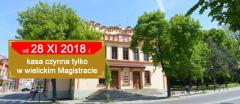 Kasa Urzędu czynna w wielickim Magistracie