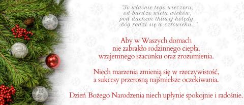 Najlepsze życzenia z okazji Świąt Bożego Narodzenia!