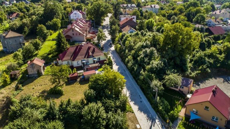 widok z drona - przebudowa ul.Szpitalnej - Wieliczka.JPG