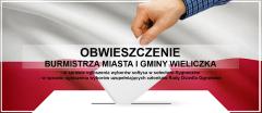 OBWIESZCZENIE BURMISTRZA MIASTA I GMINY WIELICZKA