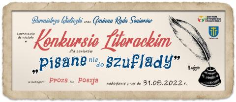 Konkurs literacki dla Seniorów – edycja II
