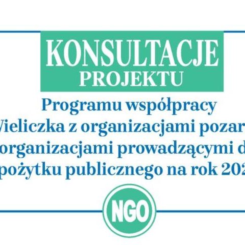 Konsultacje projektu programu współpracy MiG Wieliczka z org. pozarządowymi