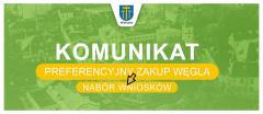 Preferencyjny zakup węgla - nabór wniosków