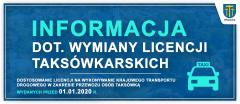 Informacja dot. wymiany licencji taksówkarskich