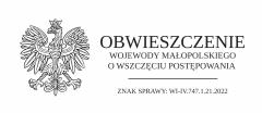 Obwieszczenie Wojewody Małopolskiego