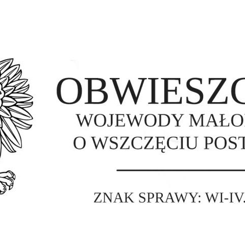 Obwieszczenie Wojewody Małopolskiego