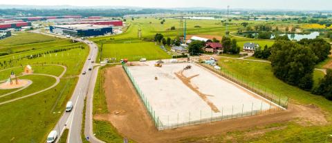 Budowa boiska sportowego w Brzegach