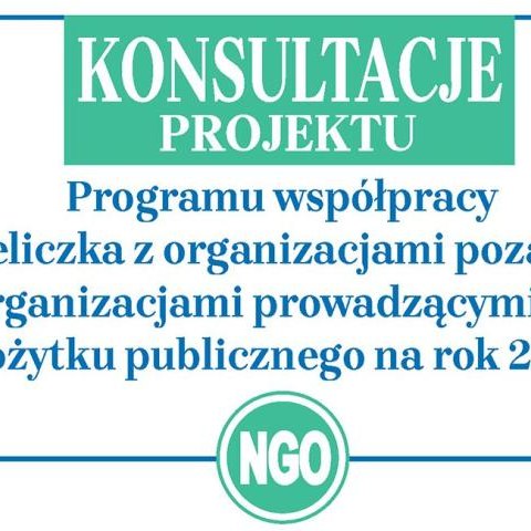 Zarządzenie w sprawie przeprowadzenia konsultacji projektu Programu współpracy Gminy Wieliczka z organizacjami pozarządowymi i innymi organizacjami prowadzącymi działalność pożytku publicznego na rok 2024