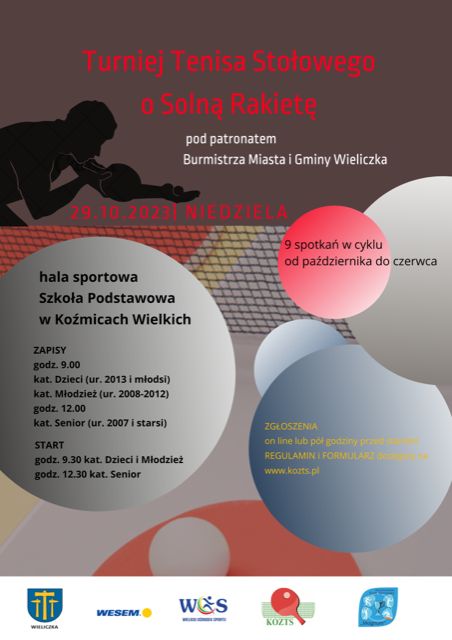 Turniej Tenisa Stolowego pod patronatem Burmistrza Miasta i Gminy Wieliczka1.jpg