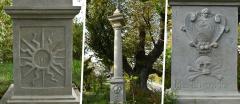 Odrestaurowana zabytkowa kolumna w Grajowie