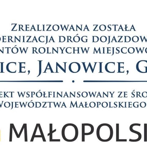 Modernizacja dróg dojazdowych do gruntów rolnych w Golkowicach, Janowicach, Gorzkowie
