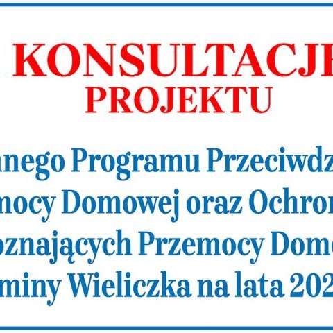 Konsultacje społeczne projektu Gminnego Programu Przeciwdziałania Przemocy Domowej