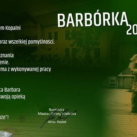 Życzenia barbórkowe Burmistrza Wieliczki
