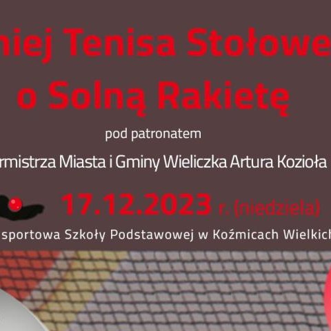 Turniej Tenisa Stołowego o Solną Rakietę