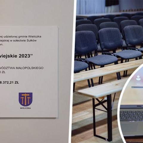 Doposażenie świetlicy w Sułkowie w ramach projektu „Małopolskie świetlice wiejskie 2023”.