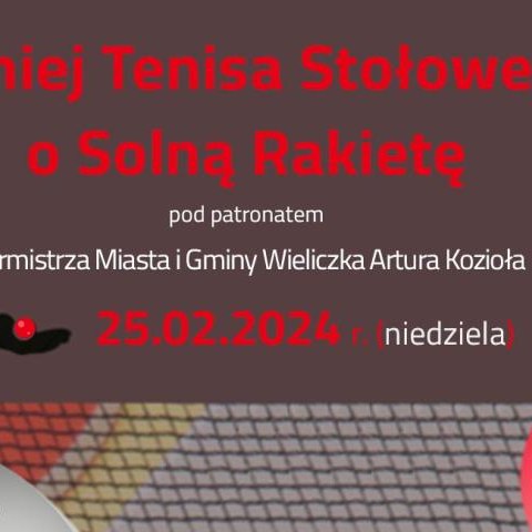 Turniej Tenisa Stołowego o Solną Rakietę