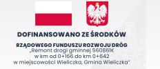 „Remont drogi gminnej 560861K w km od 0+166 do km 0+642 w miejscowości Wieliczka, Gmina Wieliczka”.