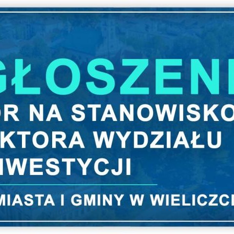 Ogłoszenie o naborze na stanowisko dyrektora Wydziału ds. Inwestycji
