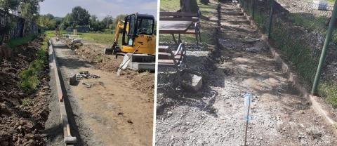 Budowa chodnika łączącego istniejące place zabaw w Bogucicach