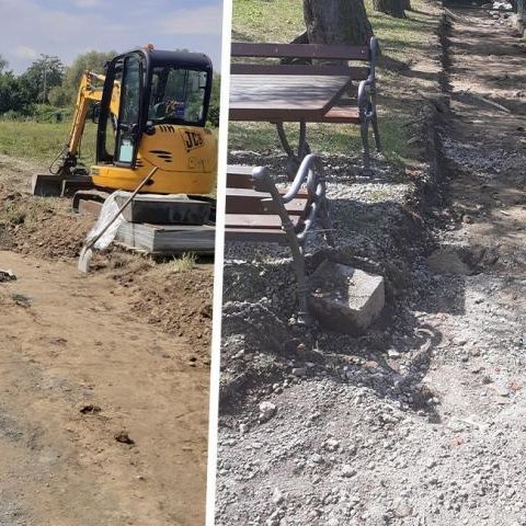 Budowa chodnika łączącego istniejące place zabaw w Bogucicach