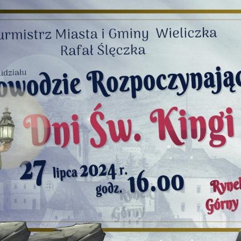 Korowód ulicami Wieliczki rozpoczynający Dni Św. Kingi