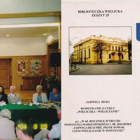 Wspomnienie o obchodach 60 rocznicy Powstania Warszawskiego w Wieliczce w 2004