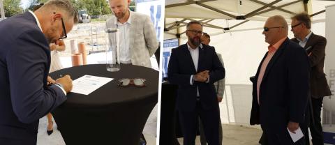 Wmurowanie kamienia węgielnego pod rozpoczętą inwestycję ATT Stainless Steel Engineering w Kokotowie