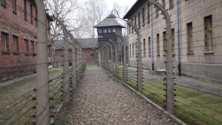 80. rocznica wyzwolenia niemieckiego obozu zagłady Auschwitz-Birkenau Przedstawiciele Klubu Przyjaciol Wieliczka-014.jpg