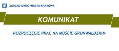 Komunikat Zarządu Dróg Miasta Krakowa